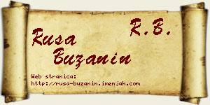 Rusa Bužanin vizit kartica